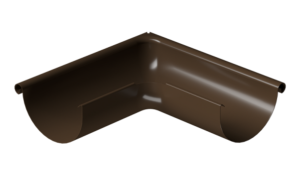 Угол внешний 90° D125 Döcke STAL PREMIUM Каштан, (RAL 8017) купить в Тольятти