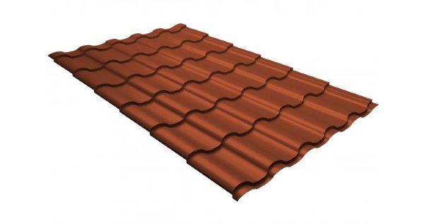 Металлочерепица кредо GL 0,5 GreenСoat Pural RR 750 кирпично-красный (RAL 8004 терракота) купить в Тольятти