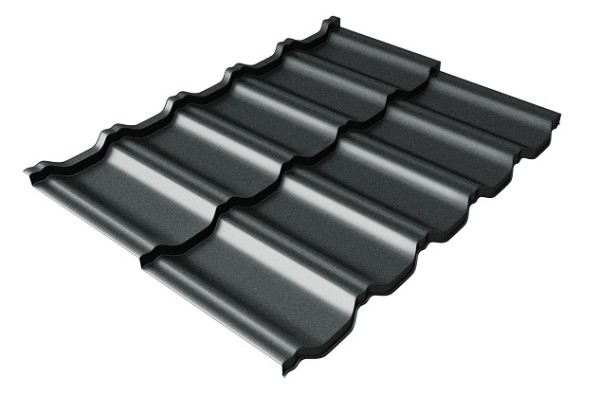 Металлочерепица модульная Квинта Uno Grand Line c 3D резом 0,5 GreenСoat Pural Matt RR2Н3 (RAL 7016 антрацитово-серый) купить в Тольятти