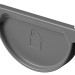 Заглушка желоба D125 Döcke STAL PREMIUM Графит, (RAL 7024) купить в Тольятти