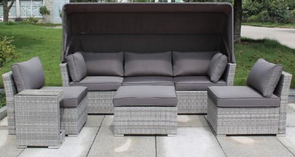 Диван-Трансформер AFINA плетеный из иск. ротанга AFM-320G Grey купить в Тольятти