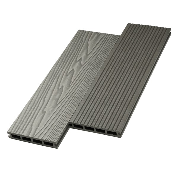 Террасная доска ДПК NanoWood двусторонняя New 3D тиснение + вельвет Серый купить в Тольятти