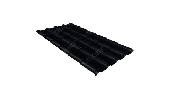 Металлочерепица камея 0,45 Drap RAL 9005 черный купить в Тольятти