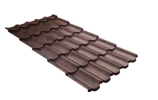 Металлочерепица квинта плюс с  3D резом 0,45 Safari Twincolor Brown купить в Тольятти