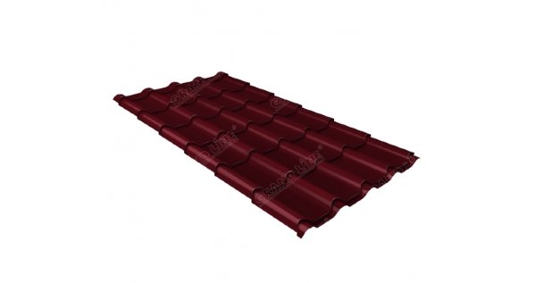 Металлочерепица камея 0,45 Drap RAL 3005 красное вино купить в Тольятти