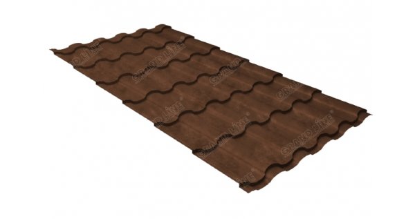 Металлочерепица кредо GL 0,5 Safari Twincolor Brown купить в Тольятти