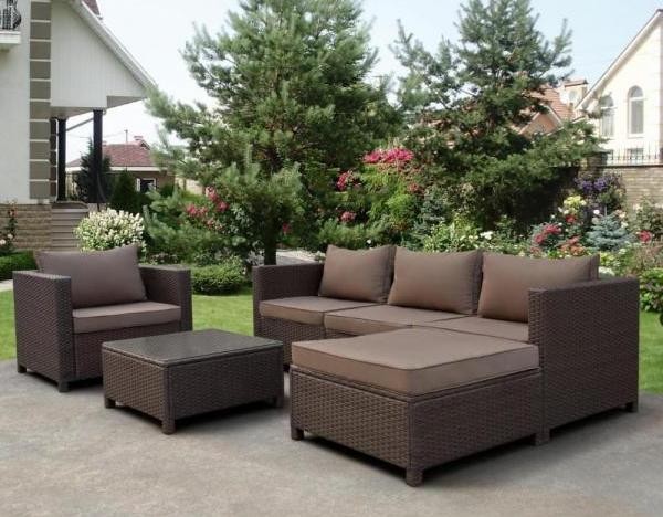 Комплект мебели AFINA плетеной из иск. ротанга YR821A Brown/Beige купить в Тольятти