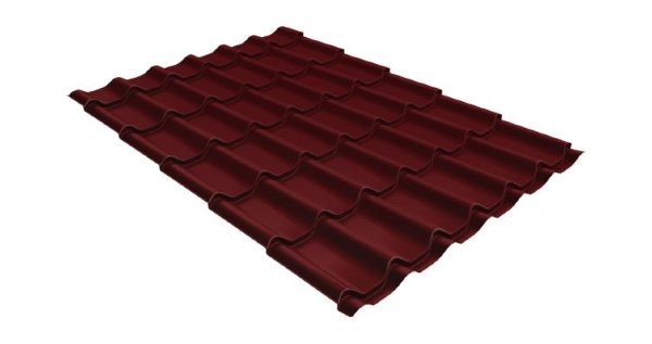 Металлочерепица классик 0,5 Satin RAL 3005 красное вино купить в Тольятти