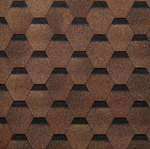 Гибкая черепица EURASIA Docke, Коллекция ШЕСТИГРАННИК Светло-коричневый купить в Тольятти