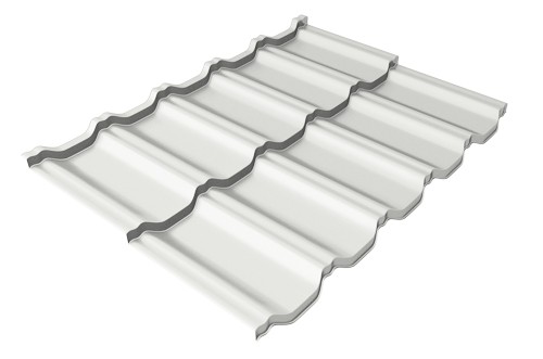 Металлочерепица модульная Квинта Uno Grand Line c 3D резом 0,5 Satin RAL 9003 сигнальный белый купить в Тольятти