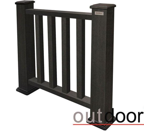 Ограждение из ДПК Outdoor Классик 3D STORM чёрный купить в Тольятти