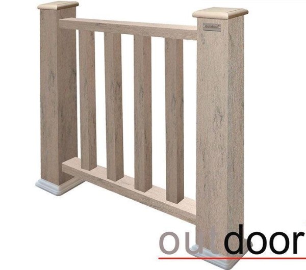 Ограждение из ДПК Outdoor Классик 3D STORM серый микс купить в Тольятти