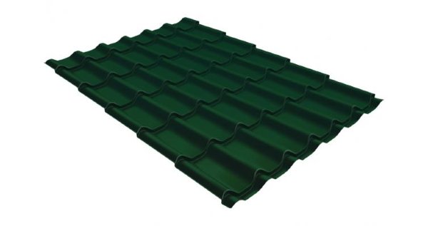 Металлочерепица классик 0,5 Satin RAL 6005 зеленый мох купить в Тольятти