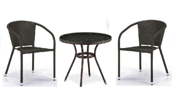 Комплект плетеной мебели AFINA из иск. ротанга Асоль-7 T282ANT/Y137C-W53 Brown 2Pcs купить в Тольятти