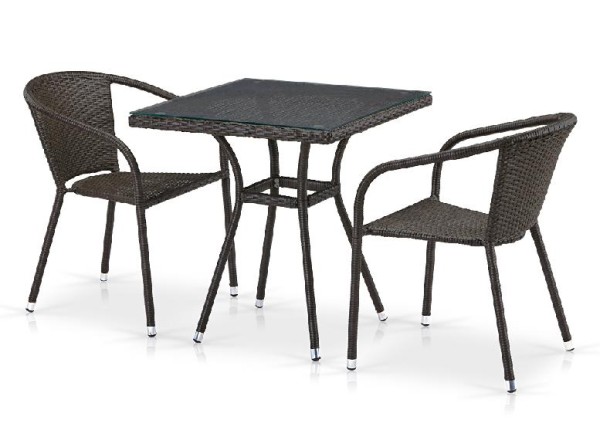 Комплект плетеной мебели AFINA из иск. ротанга T282BNT/Y137C-W53 Brown 2Pcs купить в Тольятти