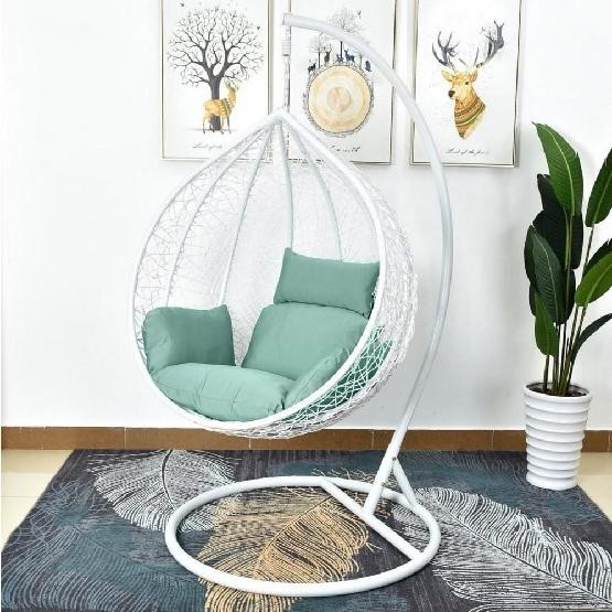 Кресло Подвесное из искусственного ротанга AFM-168A-L White/Green купить в Тольятти