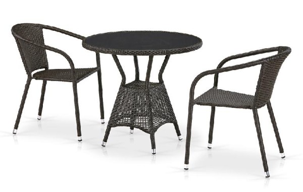 Комплект плетеной мебели AFINA из иск. ротанга T707ANS/Y137C-W53 Brown 2Pcs купить в Тольятти