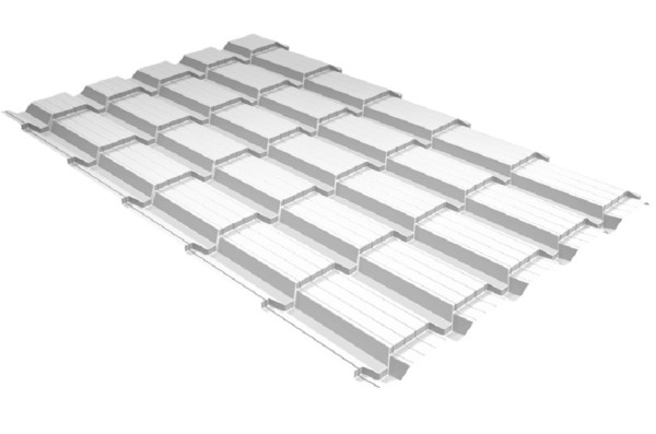 Металлочерепица GL квадро профи 0,5 Satin RAL 9003 сигнальный белый купить в Тольятти