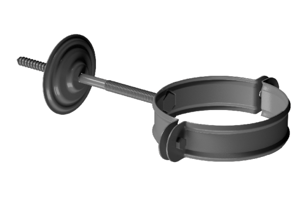 Хомут трубы D90 Döcke STAL PREMIUM Графит, (RAL 7024) купить в Тольятти
