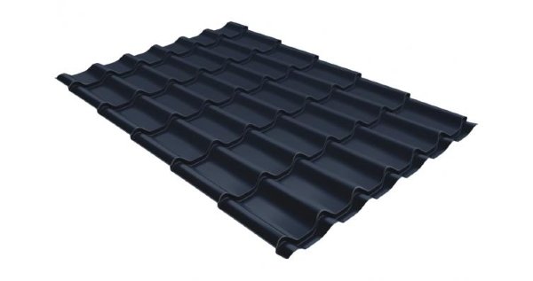 Металлочерепица классик 0,5 Satin RAL 7024 мокрый асфальт купить в Тольятти
