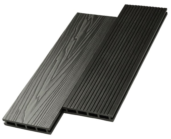 Террасная доска ДПК NanoWood двусторонняя New 3D тиснение + вельвет Графит купить в Тольятти