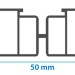 Лага алюминиевая KRONEX 50x25x3000 мм несущая купить в Тольятти