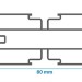 Лага алюминиевая KRONEX 80x40x3000 мм конструктивная купить в Тольятти