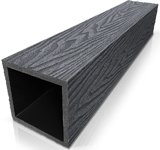 Столб ДПК 3D GardenParkett фактура дерева Графит купить в Тольятти