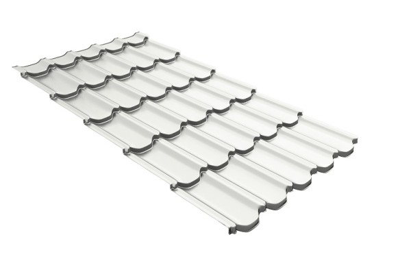 Металлочерепица квинта плюс с 3D резом 0,5 Satin RAL 9003 сигнальный белый купить в Тольятти