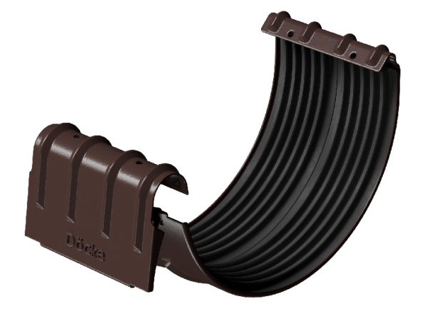 Соединитель желобов D125 Döcke STAL PREMIUM Шоколад, (RAL 8019) купить в Тольятти