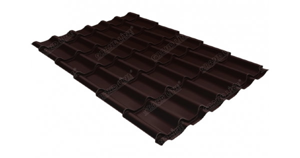 Металлочерепица классик GL 0,5 Quarzit RAL 8017 шоколад Metallic купить в Тольятти
